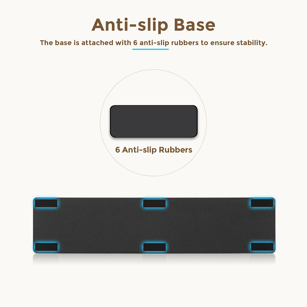 Redragon P035 Meteor S Keyboard Wrist Rest Pad Soft Memory Foam Wrist Support Anti-Slip Rubber Base Size 289*73*17mm