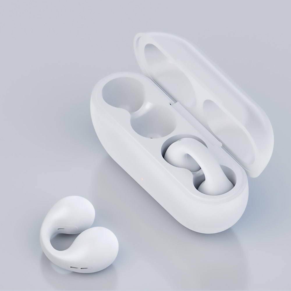 S29 New Cochlear Bluetooth 5.3 Wireless TWS Earbuds Hi-Fi Bass Stereo Sports Waterproof Noise Cancelling Headphone White