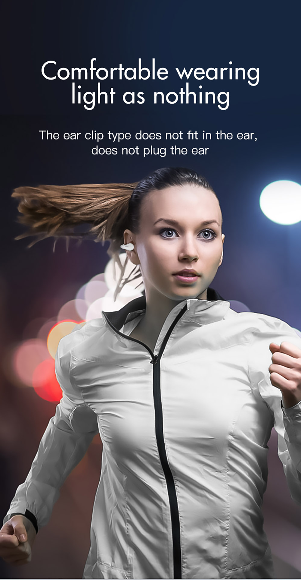 S29 New Cochlear Bluetooth 5.3 Wireless TWS Earbuds Hi-Fi Bass Stereo Sports Waterproof Noise Cancelling Headphone White