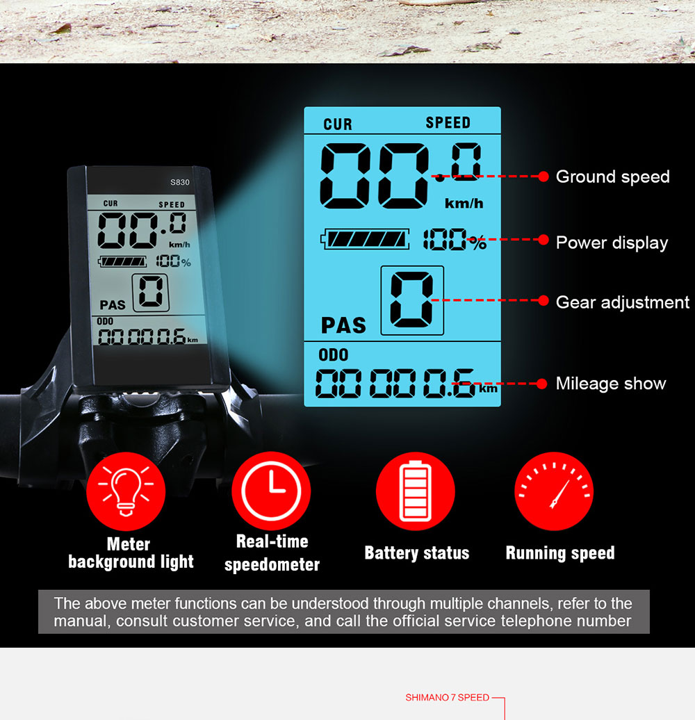 SAMEBIKE XWLX09 20 Inches Fat Tire Electric Bike 500W Motor 25-35km/h Max Speed 80-90km Max Mileage Black