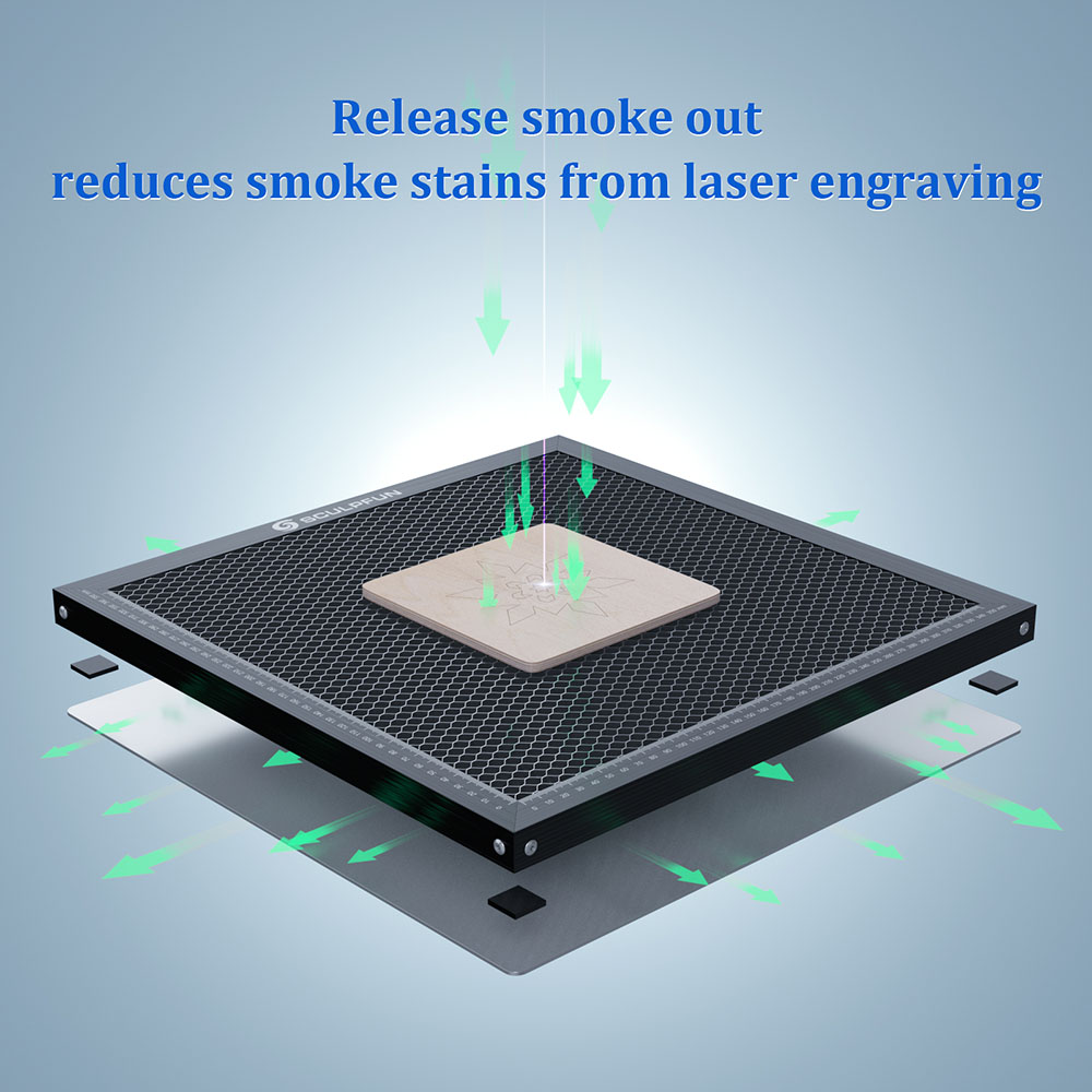 SCULPFUN 400x400mm Laser Cutting Honeycomb Working Table Board Platform for CO2 or diode Laser Engraver Cutting Machine