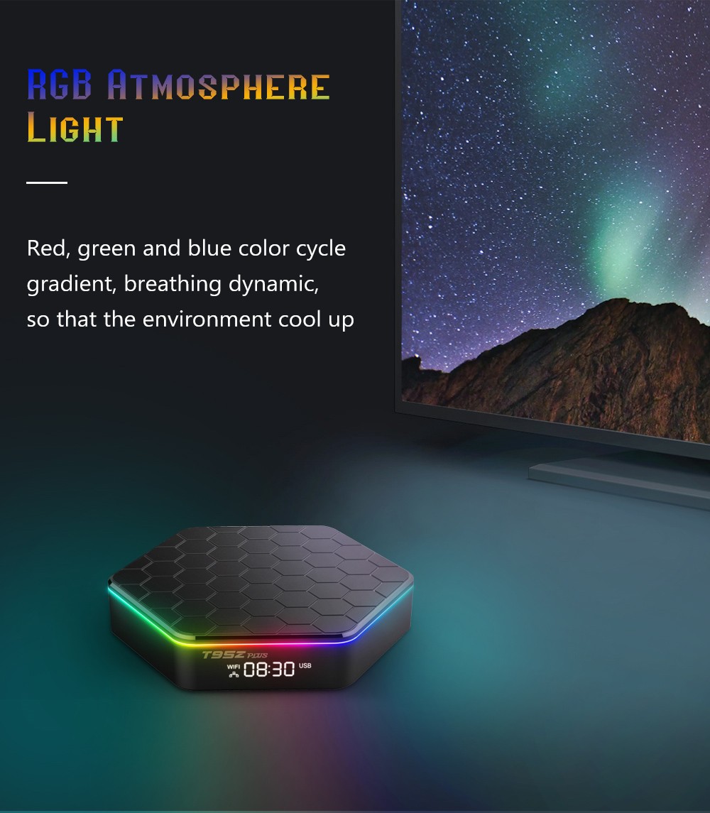 T95Z Plus TV BOX Android 12 Allwinner H618 2GB RAM 16GB ROM 2.4G+5G WIFI Bluetooth 5.0 WiFi 6 - UK Plug