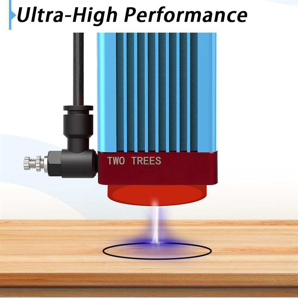 TWO TREES Air Pump Air Assist System for Laser Engravers, 10-30L/min Adjustable Airflow, Low Noise - EU Plug