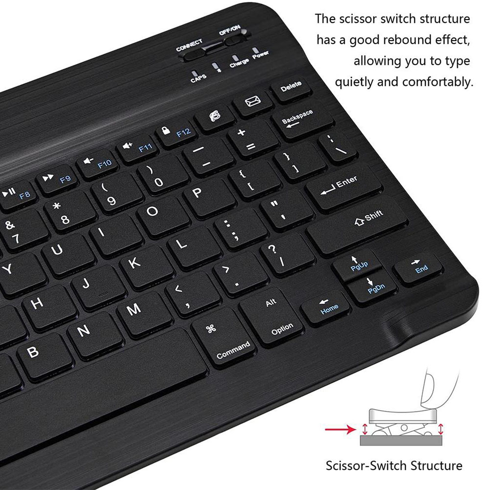 Ultra-Slim Bluetooth Keyboard and Mouse Combo Rechargeable Portable Wireless Keyboard Mouse Set - Black