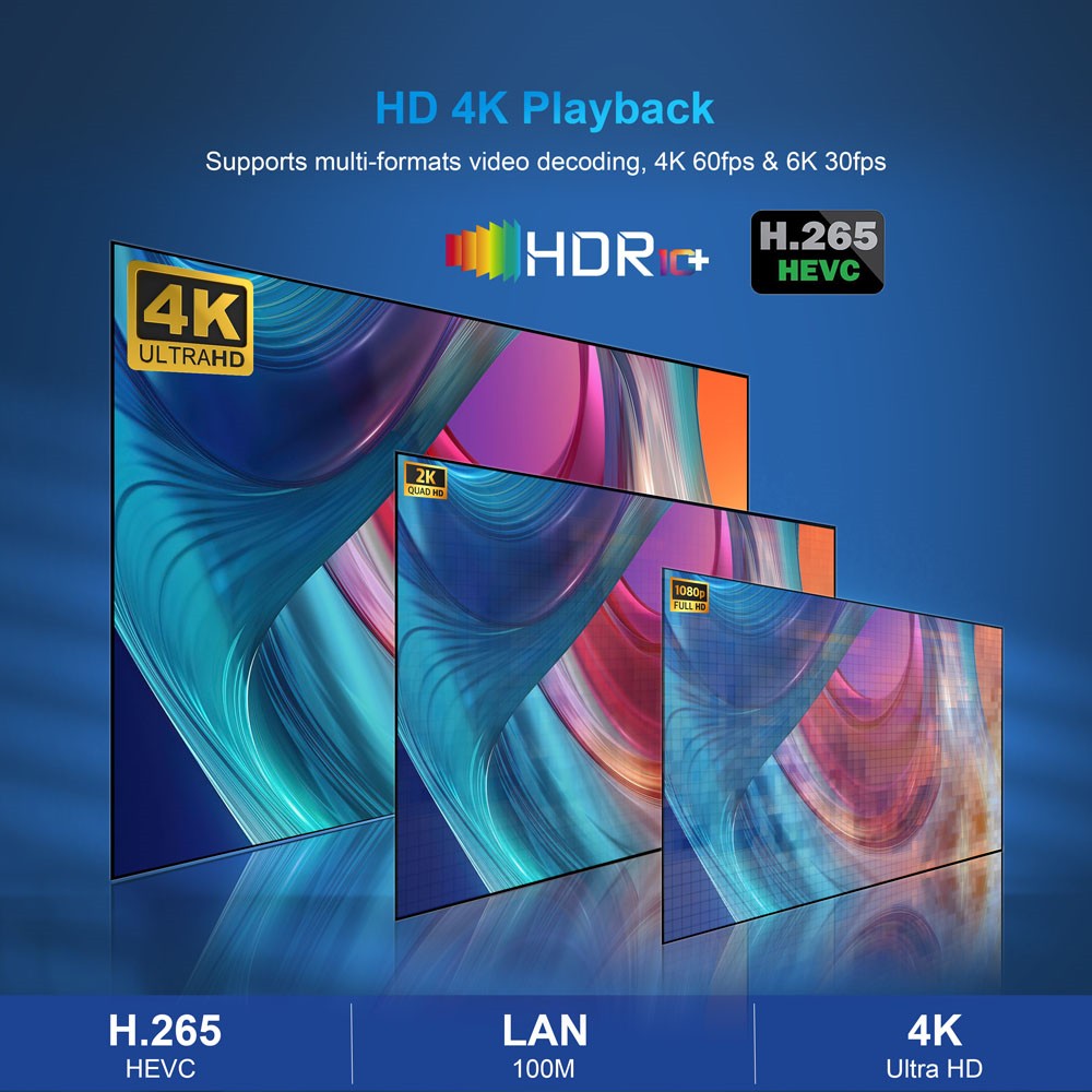 X98H TV BOX Android 12 Allwinner H618 2GB RAM 16GB ROM Bluetooth 5.2 WiFi 6 - EU Plug