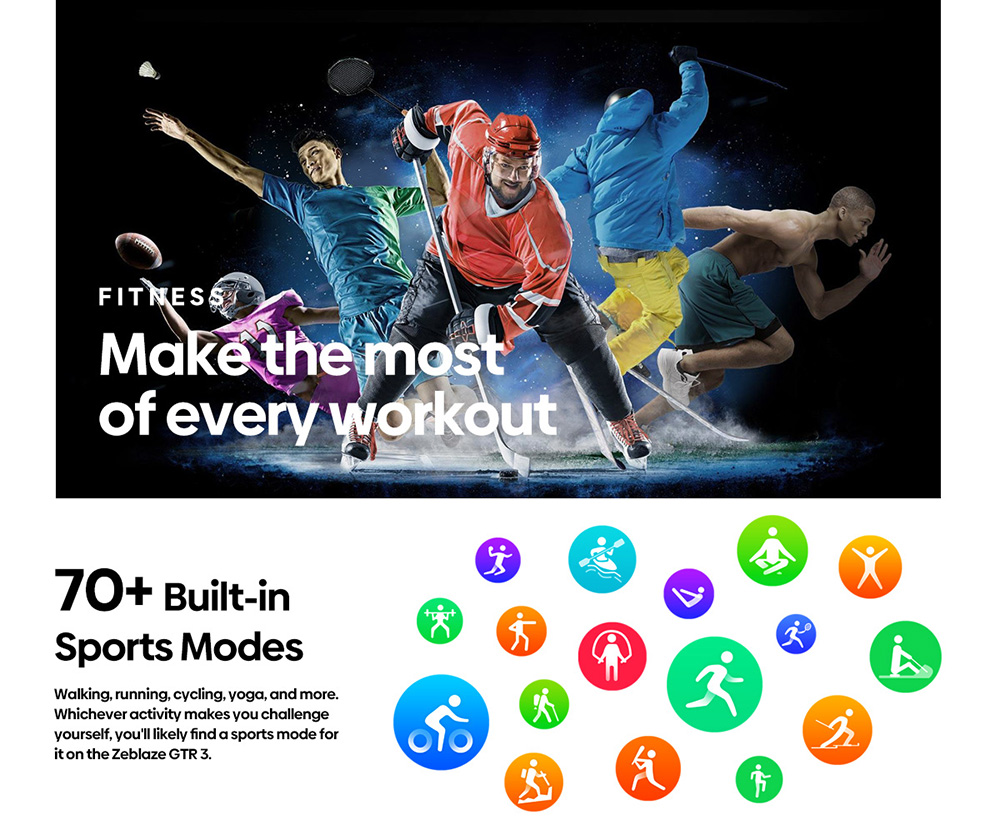 Zeblaze GTR 3 Smartwatch Bluetooth Voice Calling Watch 1.32'' IPS Screen Blood Oxygon Monitor - Grey