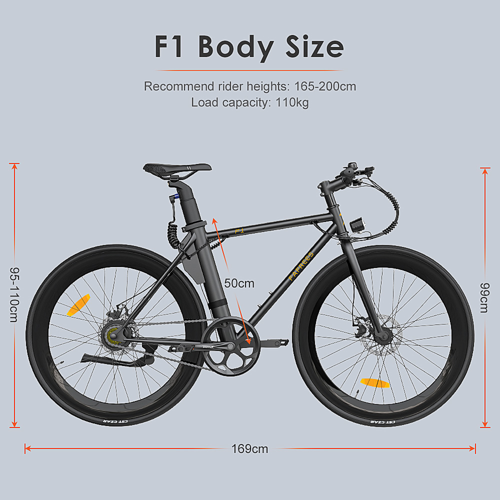 FAFREES F1 Electric Bike 250W Brushless Motor 25km/h Max Speed 9Ah Battery Shimano 7-Speed Transmission - Green
