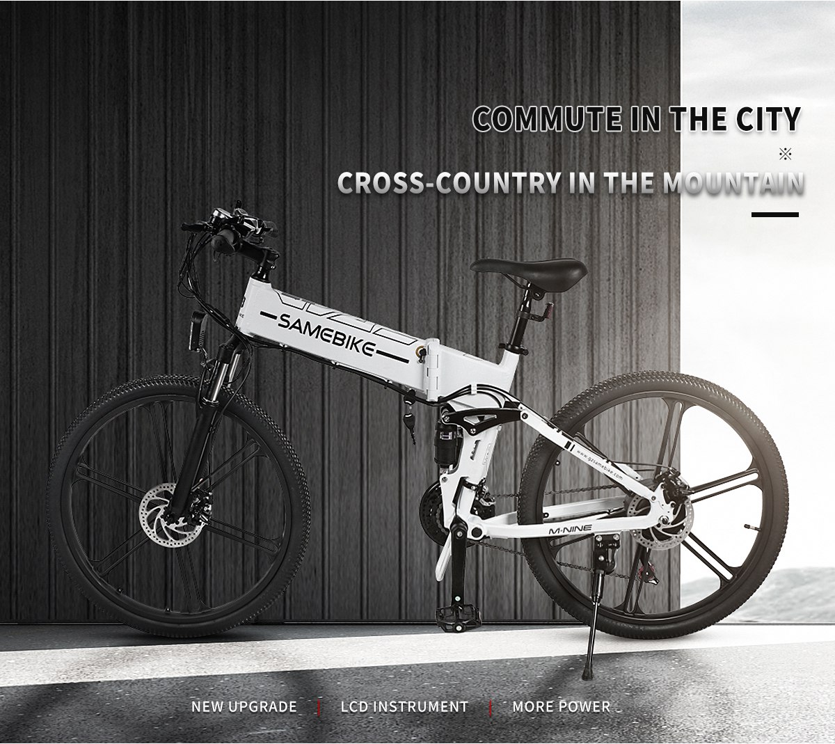 Samebike LO26-II Portable Folding Smart Electric Moped Bike 500W Motor Max 35km/h 26 Inch Tire - Black 14 Samebike LO26-II Portable Folding Smart Electric Moped Bike 500W Motor Max 35km/h 26 Inch Tire - Black