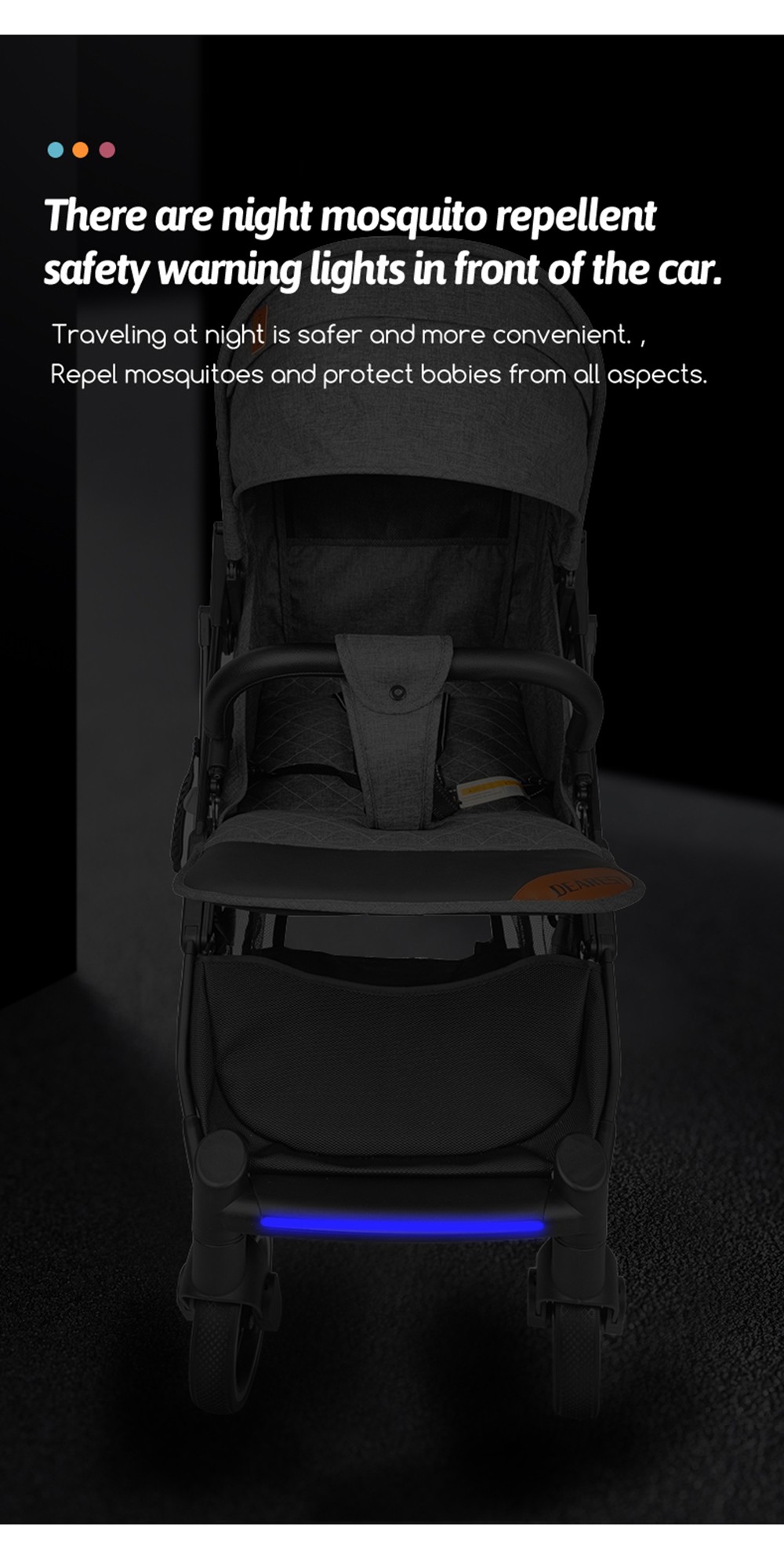DEAREST 819 Baby Stroller Black