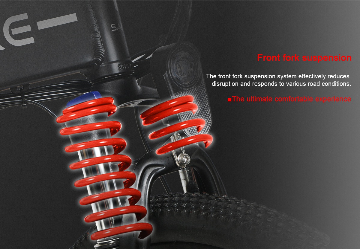 Samebike LO26-II Portable Folding Smart Electric Moped Bike 500W Motor Max 35km/h 26 Inch Tire - White