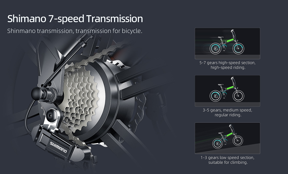 ADO A20F XE 250W Elektrobicykel skladací rám 7-rýchlostné prevody Odnímateľný 10.4 AH lítium-iónová batéria E-bike - biely