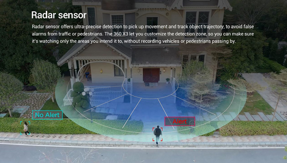 360 Video Doorbell X3, 5MP Camera, 8GB Storage Wi-Fi Base Station, Radar Sensor, Night Vision Anti-theft Automatic Siren, 5000mAh Battery