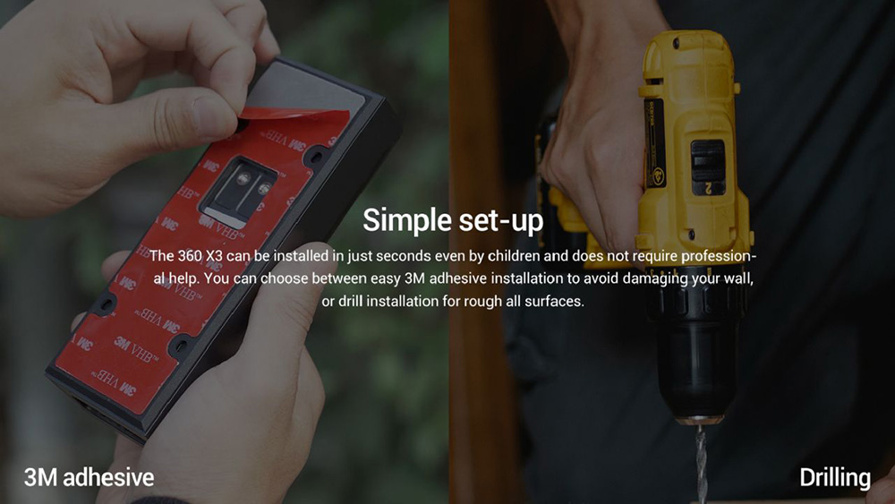 360 Video Doorbell X3, 5MP Camera, 8GB Storage Wi-Fi Base Station, Radar Sensor, Night Vision Anti-theft Automatic Siren, 5000mAh Battery