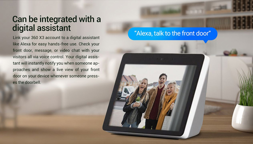 360 Video Doorbell X3, 5MP Camera, 8GB Storage Wi-Fi Base Station, Radar Sensor, Night Vision Anti-theft Automatic Siren, 5000mAh Battery