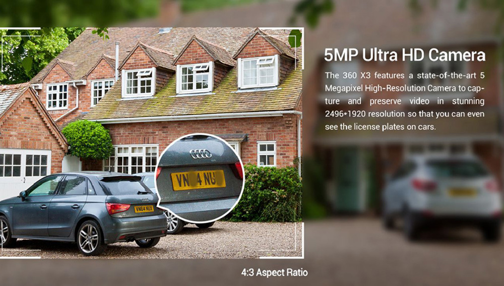 360 Video Doorbell X3, 5MP Camera, 8GB Storage Wi-Fi Base Station, Radar Sensor, Night Vision Anti-theft Automatic Siren, 5000mAh Battery