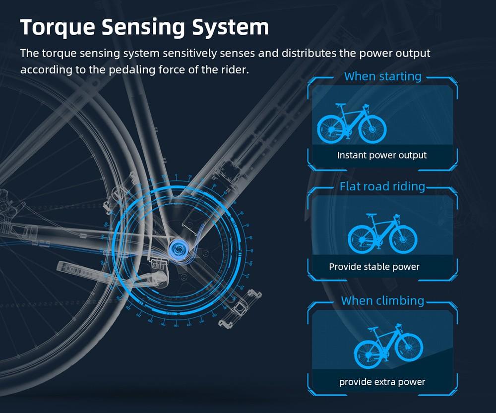 HIMO C30S MAX Electric Bicycle 26 Inch 250W Motor Max Speed 25Km/h 36V 10AH Battery Shimano 18 Speed IPX7 Waterproof Max Range 75KM Max Load 100KG Road Racing Eletric Bike - Silver