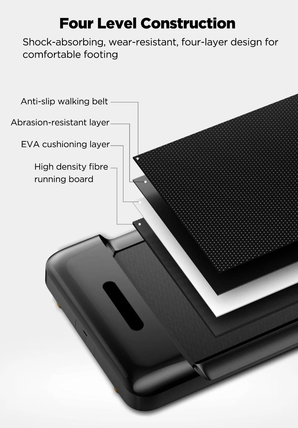 KingSmith WalkingPad C2 Smart Walking Machine 180-Degree Foldable Treadmill Electric Fitness Gym Equipment Intelligent Foot Speed Control 12 Gear Adjustable for Workout with Wireless Remote Control, LED Display Low Noise - Black