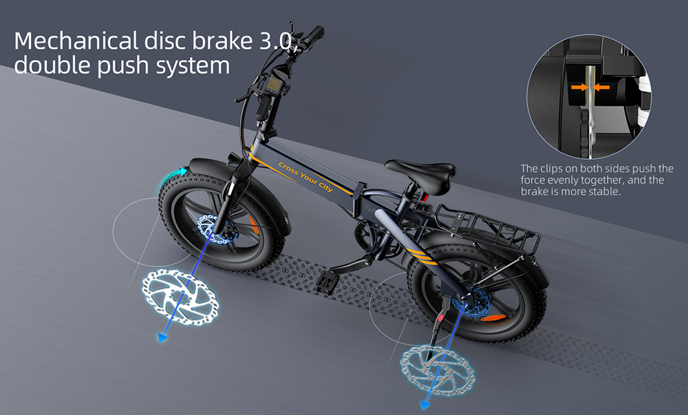 ADO A20F XE 250W Elektrobicykel skladací rám 7-rýchlostné prevody Odnímateľný 10.4 AH lítium-iónový akumulátor elektrobicykel - biely