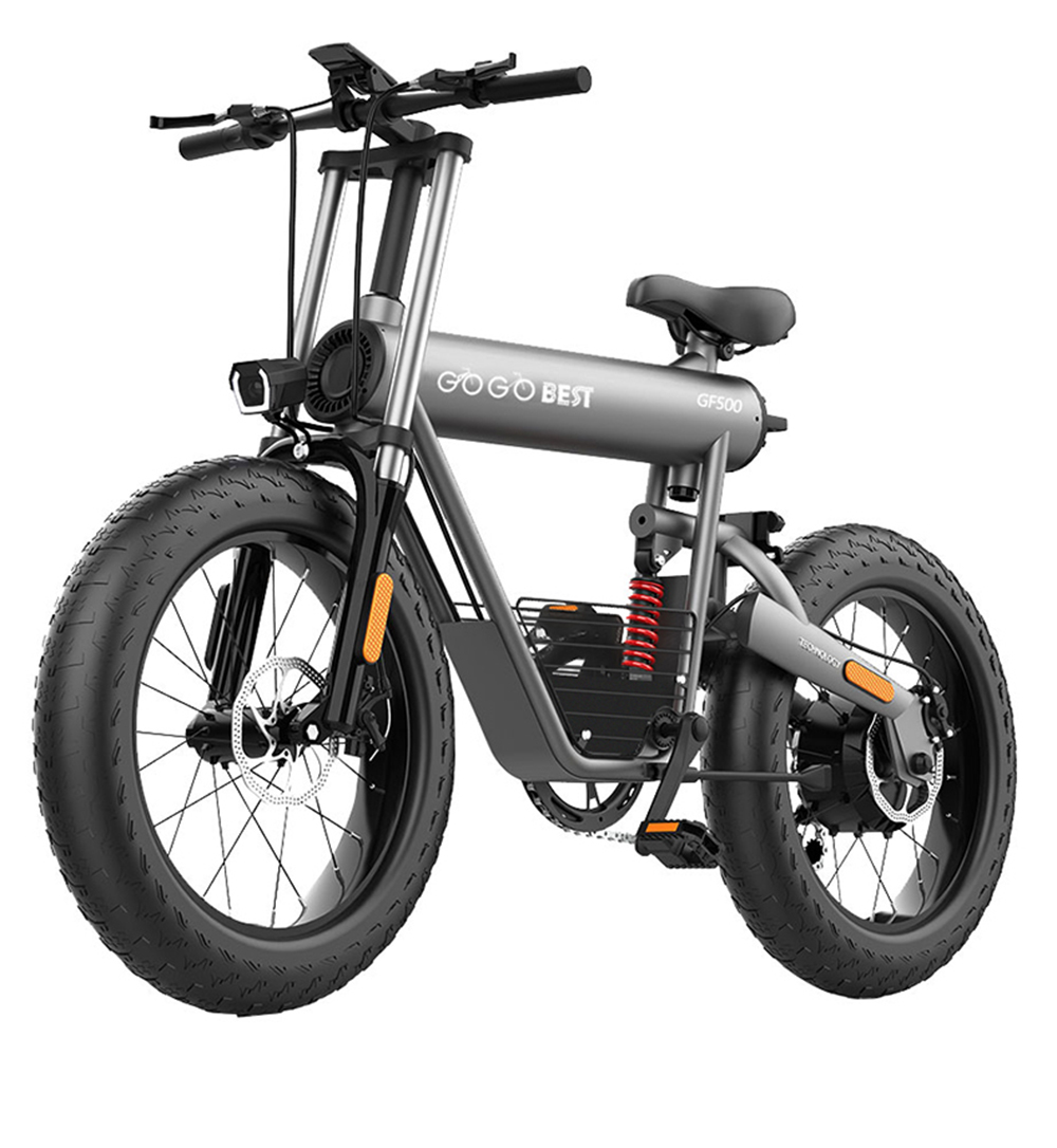 GOGOBEST GF500 Electric Bicycle 20*4.0 inch Tire 750W Motor 48V 20Ah Battery 90-100km Max Range 45km/h Top Speed