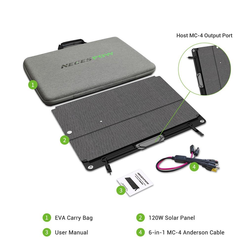 NECESPOW N1200 1200W Portable Power Station + 2Pcs 120W Foldable Solar Panel Emergency Power Supply 1280Wh 400000mAh LiFePO4 Battery, 230V AC Pure Sine Wave, 10 Outputs, LED Light Solar Generator for Outdoor, Camping, Home Use,Backup Power Supply Kit 28 NECESPOW N1200 1200W 1280Wh Portable Power Station + 2Pcs 120W Foldable Solar Panel, LiFePo4 Battery Solar Generator Outdoor Power Supply Kit