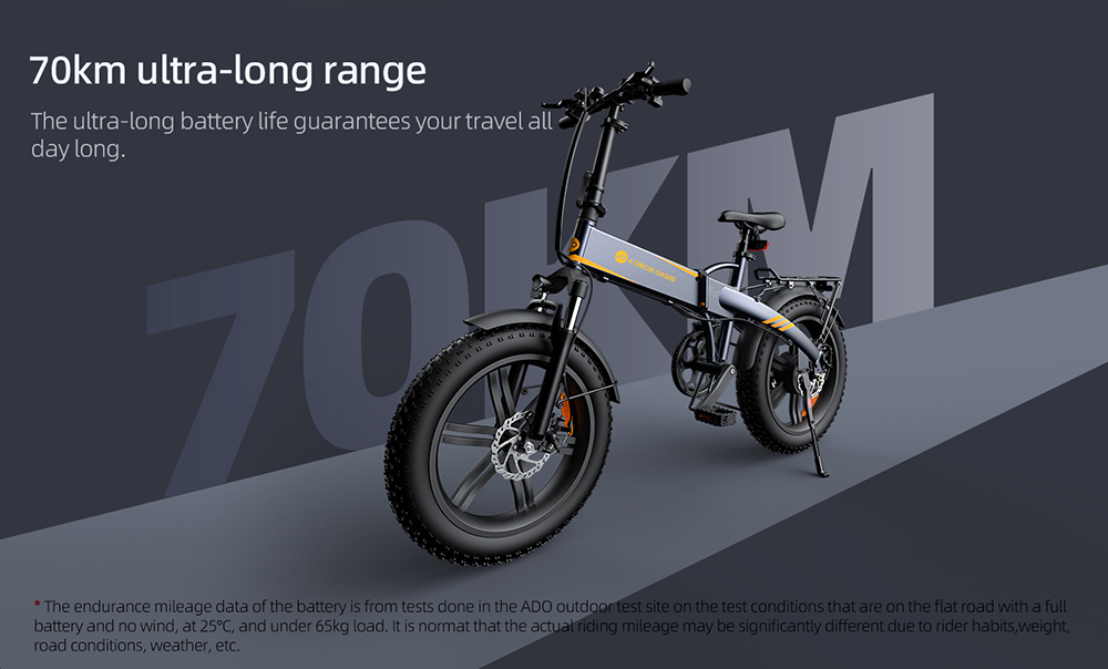 ADO A20F XE 250W Elektrobicykel so skladacím rámom 7-rýchlostné prevody Odnímateľný 10.4 AH lítium-iónový akumulátor E-bike - biely