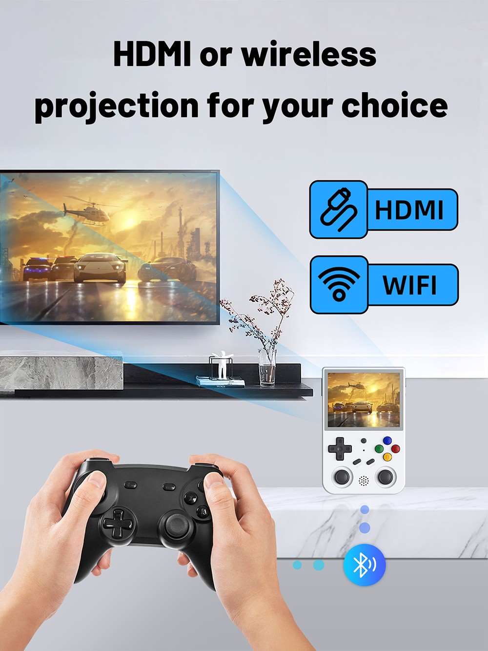 ANBERNIC RG353V Portable Game Console Android 32GB eMMC+16GB Linux+256GB Game TF Card 3.5'' IPS Retro WiFi Bluetooth