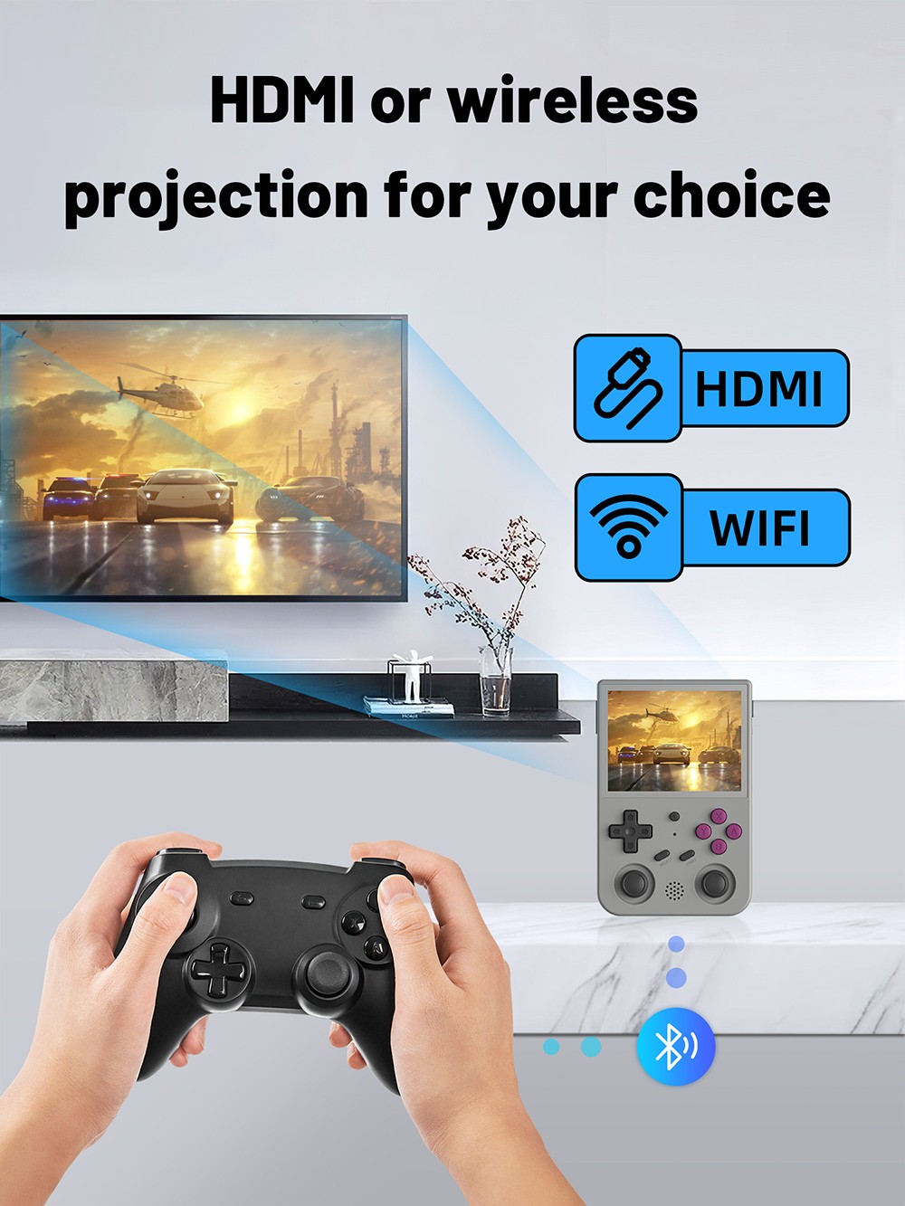 ANBERNIC RG353V Portable Game Console Android 32GB eMMC+16GB Linux+64GB Game TF Card 3.5'' IPS Retro WiFi Bluetooth