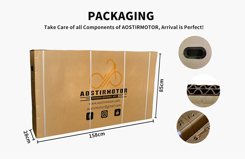 AOSTIRMOTOR S07-G Electric Bike 26*4.0 Inch Fat Tire 48V 13Ah Battery 750W Motor 45Km/h Max Speed Shimano 7-Speed Gear Dual Disc Brake - White 22 AOSTIRMOTOR S07-G Electric Bike 26*4.0'' Fat Tire 48V 13Ah Battery 750W Motor 7 Speed Shimano Gear - White