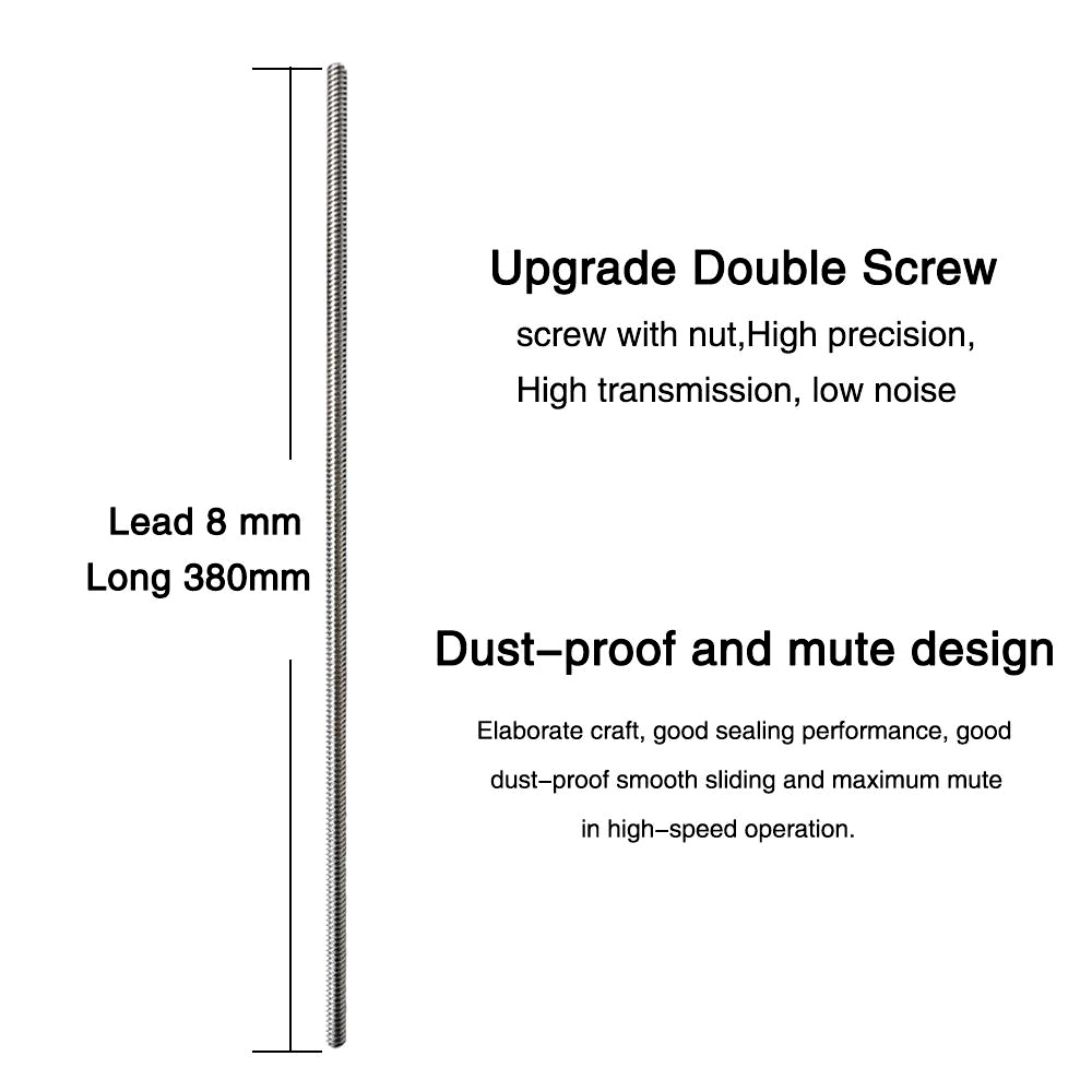 Creativity Ender 3 Double Z-Axis Upgrade Kit, 42 Stepper Motor, For Ender3 Pro/S Ender 3 V2 - Black Knight 15 Creativity Ender 3 Double Z-Axis Upgrade Kit, 42 Stepper Motor, T8 to Lead Out 2MM Screws for Ender3 Pro/S Ender 3 V2 - Black Knight