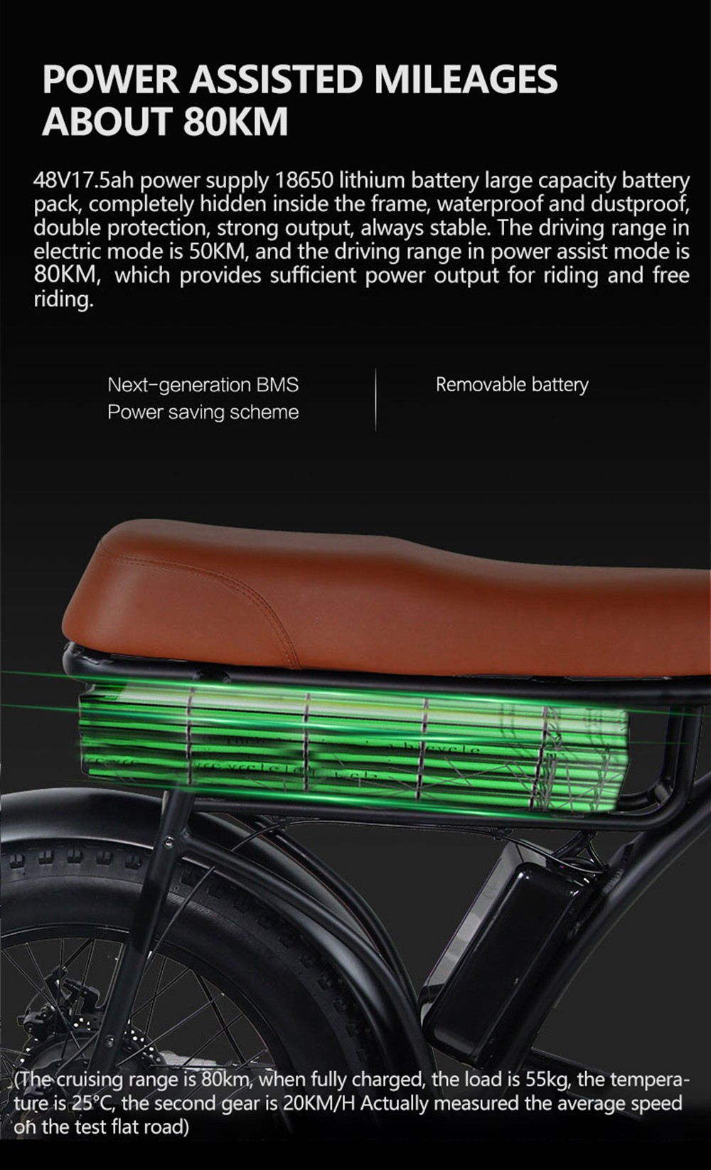 GOGOBEST GF750 Electric Bicycle 1000W*2 Dual Motors 50Km/h Max Speed 48V 17.5Ah Battery 20*4.0 Inch Fat Tire Shimano 7-Speed Gear With USB Phone Charging 200KG Max Load - Blue 15 GOGOBEST GF750 Electric Bicycle 1000W*2 Dual Motors 48V 17.5Ah Battery 20*4.0'' Tire Shimano 7-Speed Gear - Blue