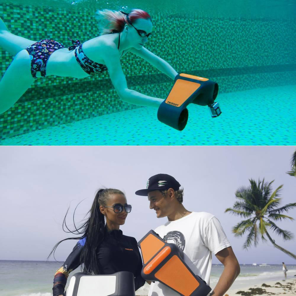 Geneinno S1 Underwater Scooter Compatible with GoPro Camera Sea Scooter Orange