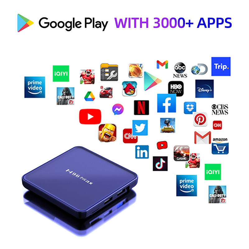 H96 Max V12 TV Box RK3318 Quad-core 2GB+16GB Android 12.0 Dual-band WiFi Bluetooth 4.0 STB Media Player - AU