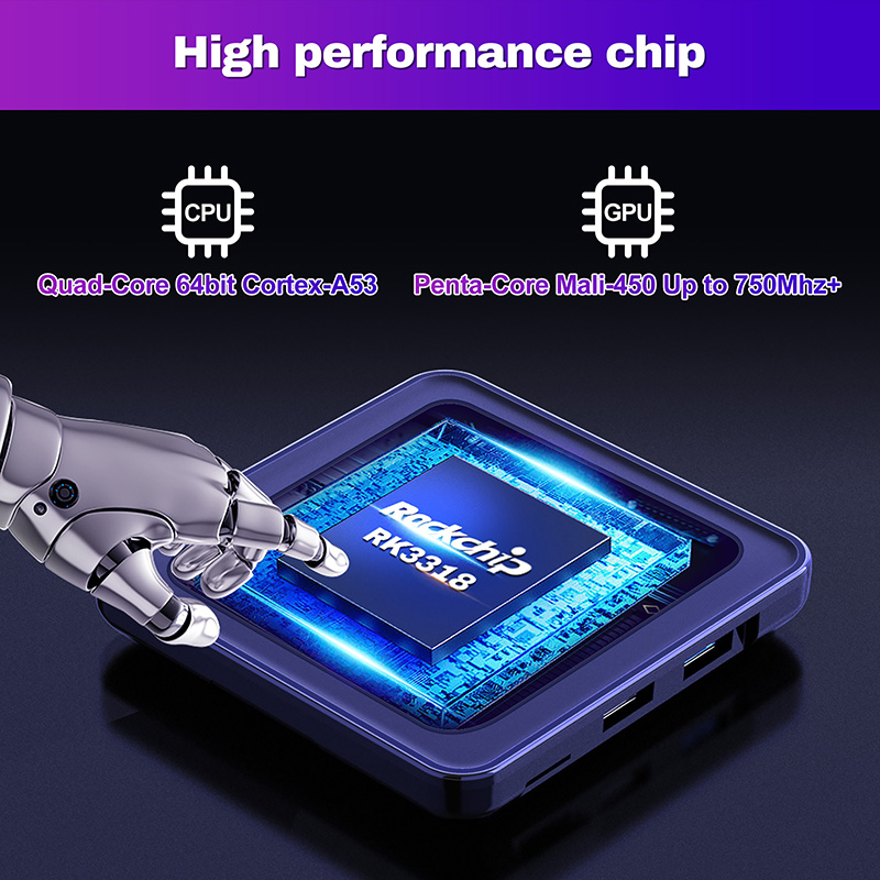 H96 Max V12 TV Box RK3318 Quad-core 4GB+32GB Android 12.0 Dual-band WiFi Bluetooth 4.0 STB Media Player - AU