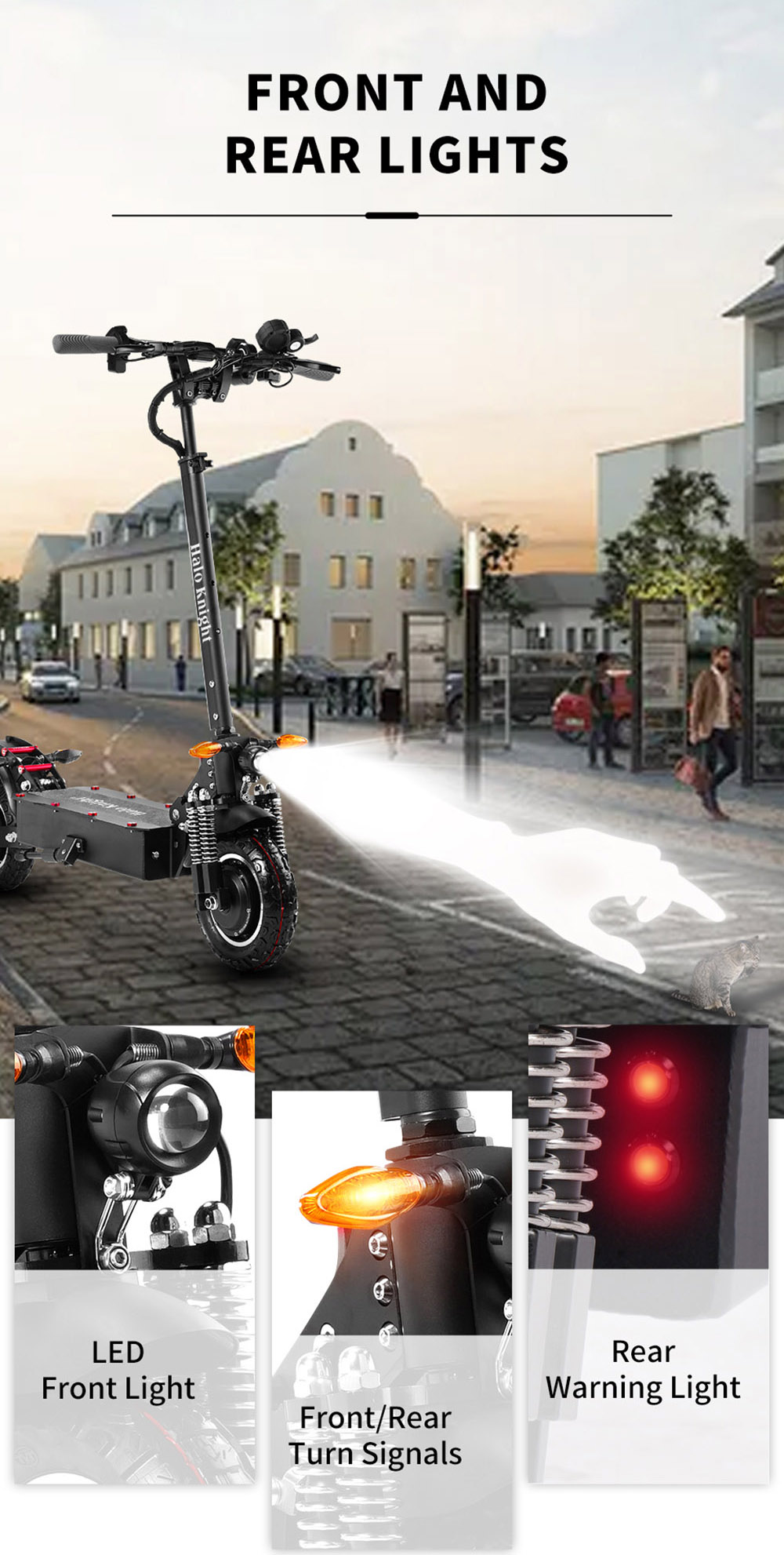 Halo Knight T104 Electric Scooter 10'' Offroad Tire