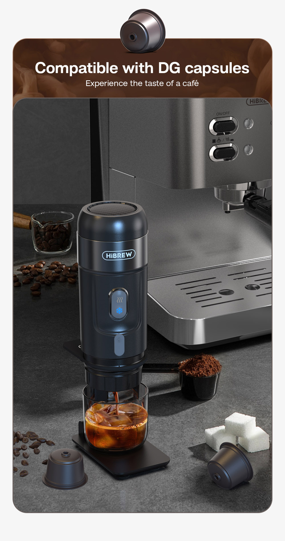 Caffettiera Elettrica Wireless 3 In 1 Caffettiera Espresso Portatile Elettrica - 3 In 1 Per Capsule E Caffè Macinato, USB-C Macchina Caffè Viaggio