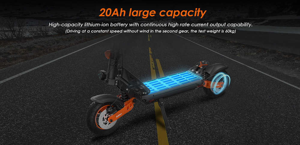 KUKIRIN G2 MAX Scooter électrique 10*2.75 '' pneus pneumatiques tout-terrain 1000W moteur 48V 20Ah batterie 80km portée 3 vitesses