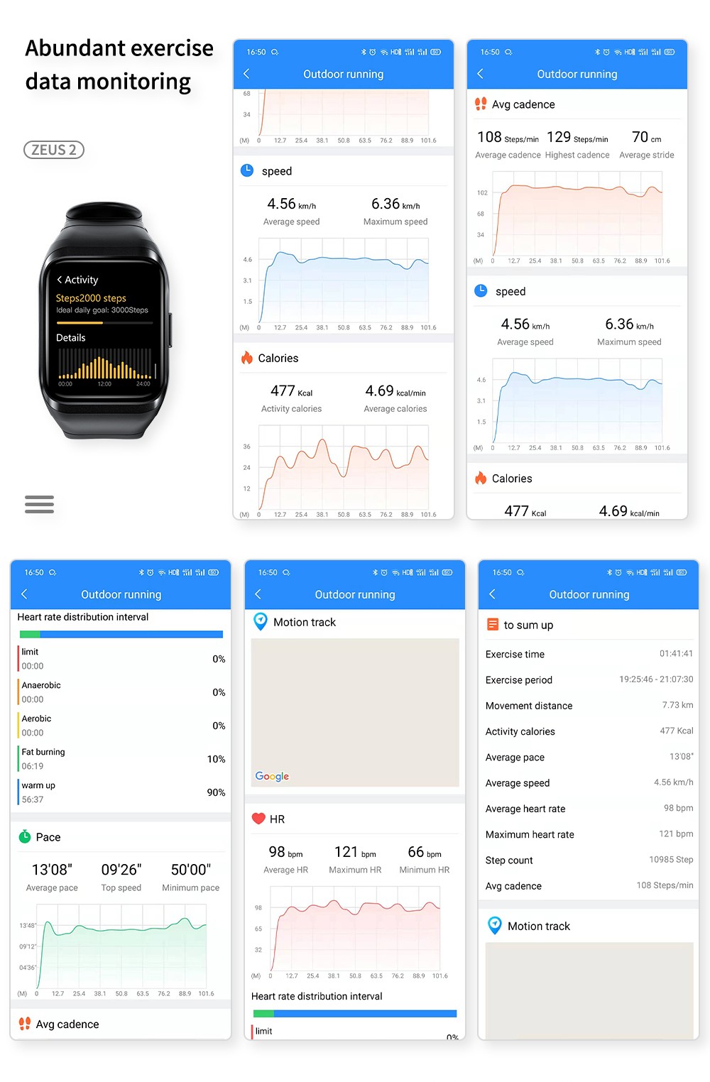 LOKMAT ZEUS 2 Smartwatch 1.69'' TFT Full Touch Screen GPS Sport Bracelet Heart Rate, Blood Oxygen Monitor - Black