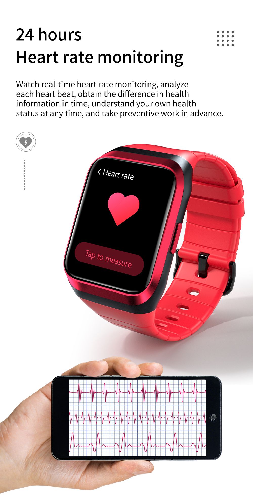 LOKMAT ZEUS 2 Smartwatch 1.69'' TFT Full Touch Screen GPS Sport Bracelet Heart Rate, Blood Oxygen Monitor - Green