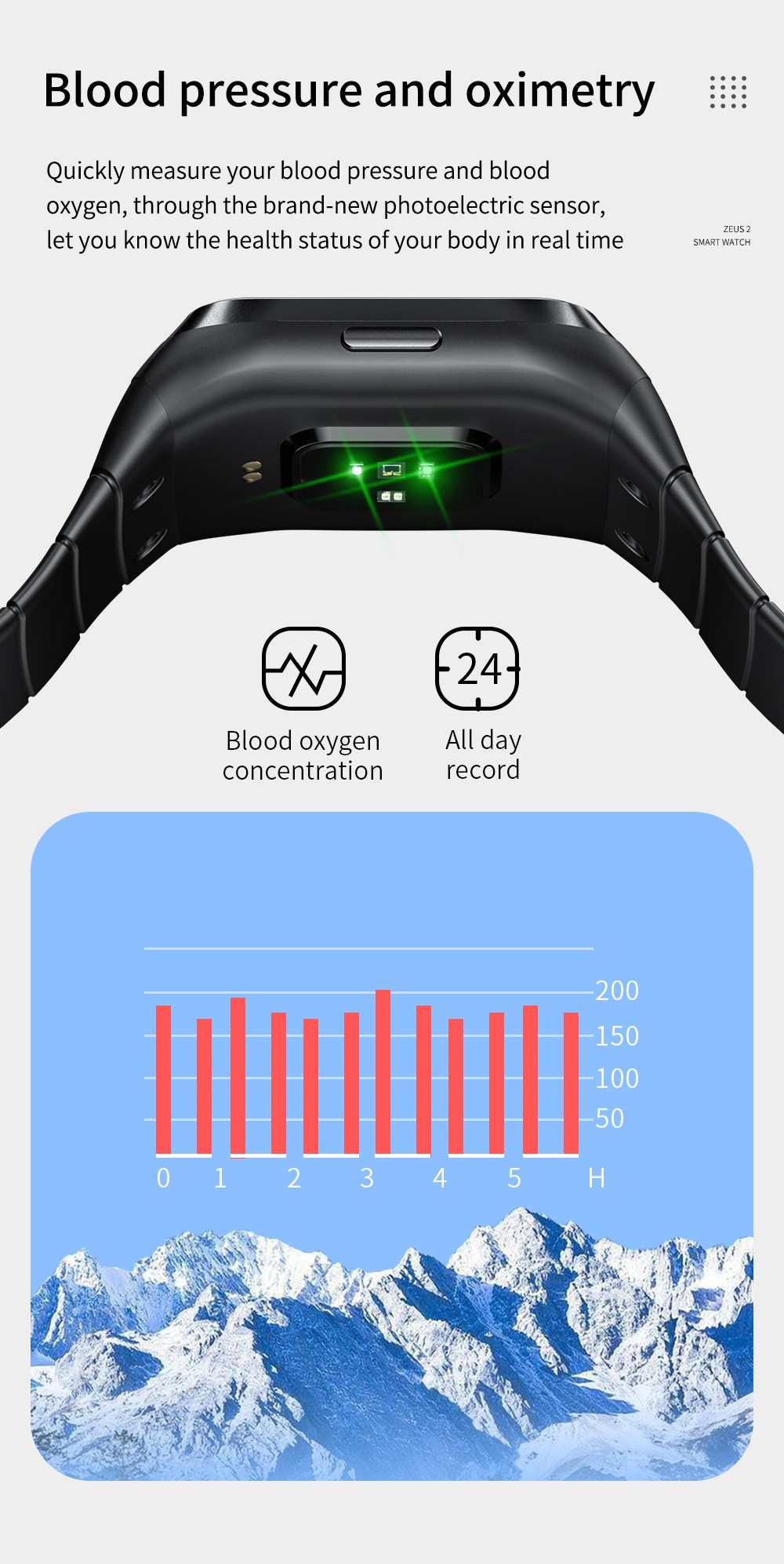 LOKMAT ZEUS 2 Smartwatch 1.69'' TFT Full Touch Screen GPS Sport Bracelet Heart Rate, Blood Oxygen Monitor - Red