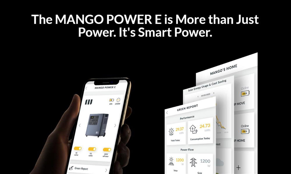 Mango Power E Portable Power Station, 3.5kWh LFP Battery, 14kWh Expandable Capacity, 3000W Power, 16 Output Ports, Charging 80% in 1 Hour, App Control