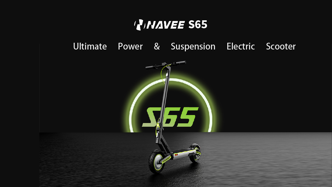 NAVEE S65 Electric Scooter 10 Inch Pneumatic Tire 48V 500W Motor 65km Mileage 25km/h Max Speed