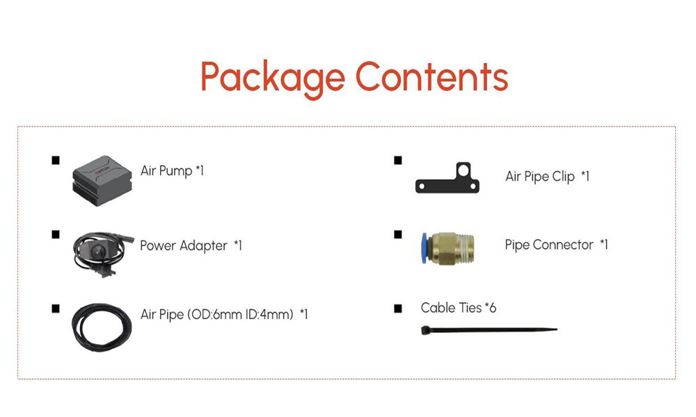 ORTUR Air Pump 1.0 For LU2-4 LF & LU2-10A, 50L/Min Air Output - AU Plug 20 ORTUR Air Pump 1.0 for LU2-4 LF & LU2-10A, 50L/Min Air Output - AU Plug