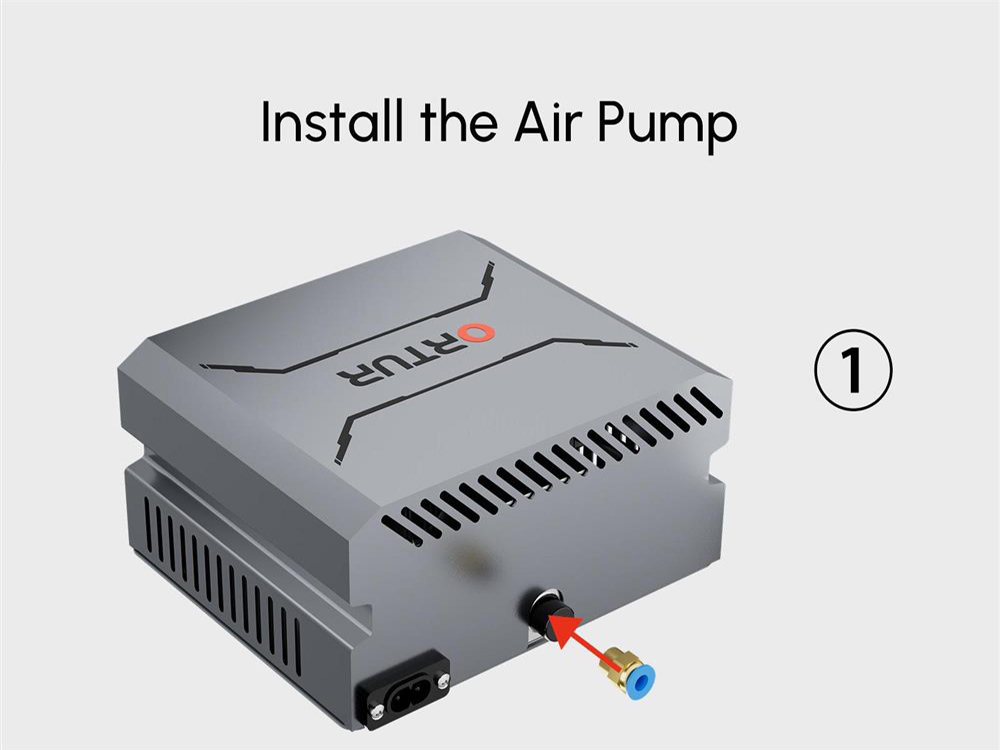 ORTUR Air Pump 1.0 for LU2-4 LF & LU2-10A, 50L/Min Air Output - EU Plug