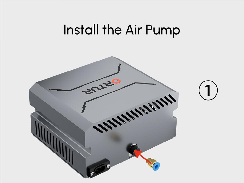 ORTUR Air Pump 1.0 for LU2-4 LF & LU2-10A, 50L/Min Air Output - US Plug