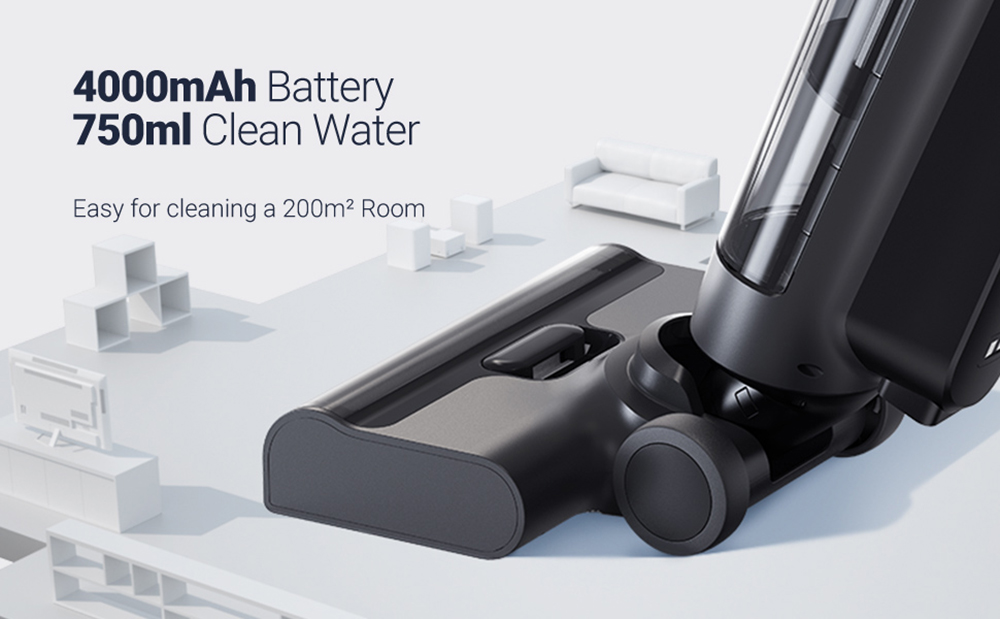 OSOTEK H100 Pro HotWave Handheld Wet Dry Vacuum Cleaner, Hot Water Mopping, Dual Self-Cleaning, Auto Refilling, 3L Water Tank, 35min Runtime - Black