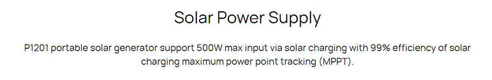 OUKITEL P1201 Portable Power Station, 960Wh LiFePO4 Battery, 1200W AC Output Solar Generator, UPS Function