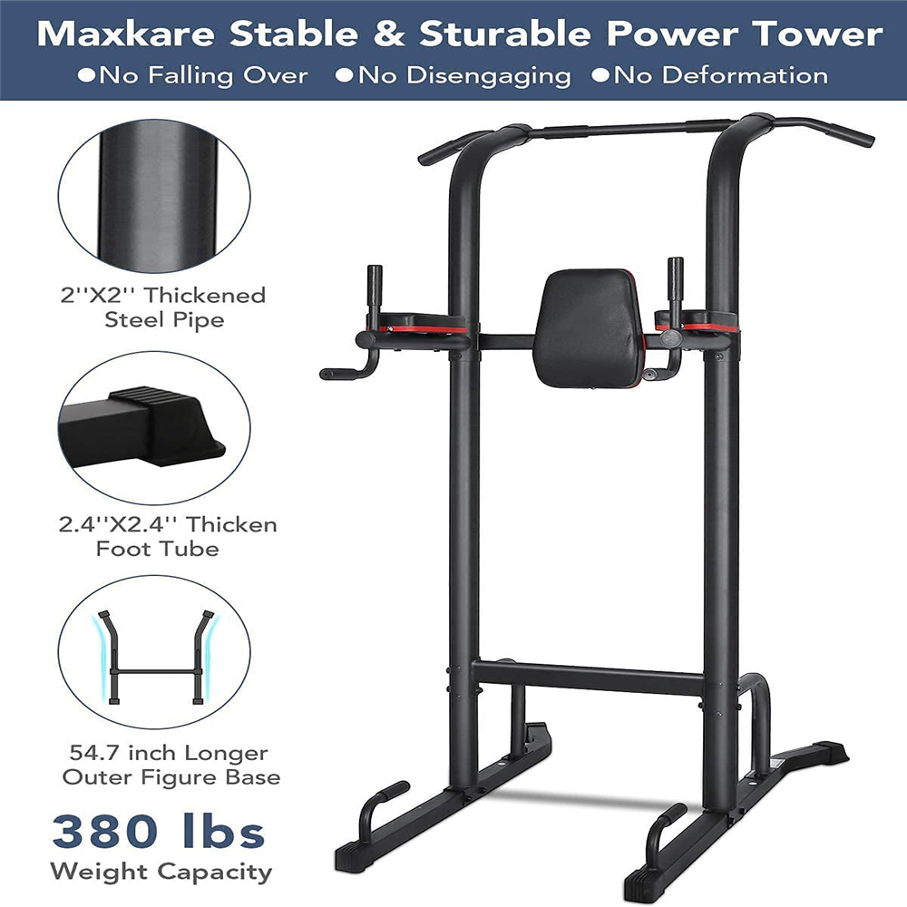 Power Tower PullUp Bar Dip Station Workout Equipment