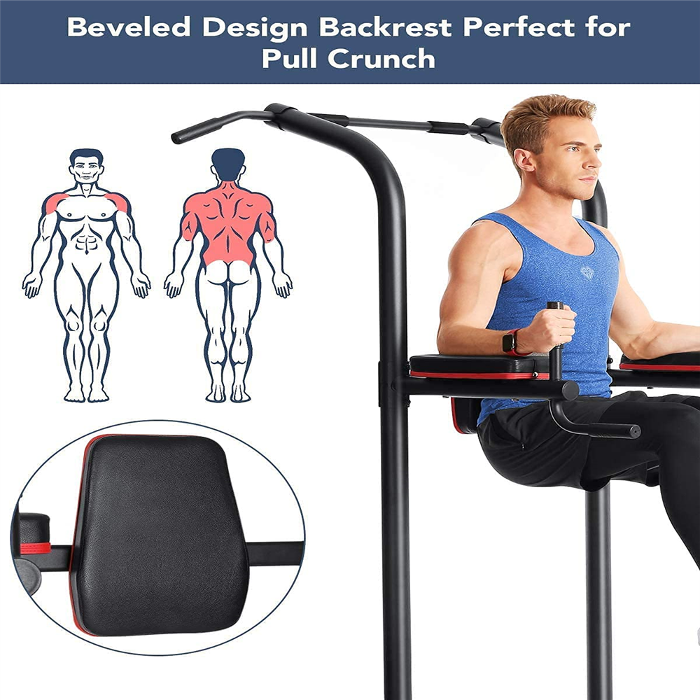 Power Tower Pull-Up Bar Dip Station Workout Equipment