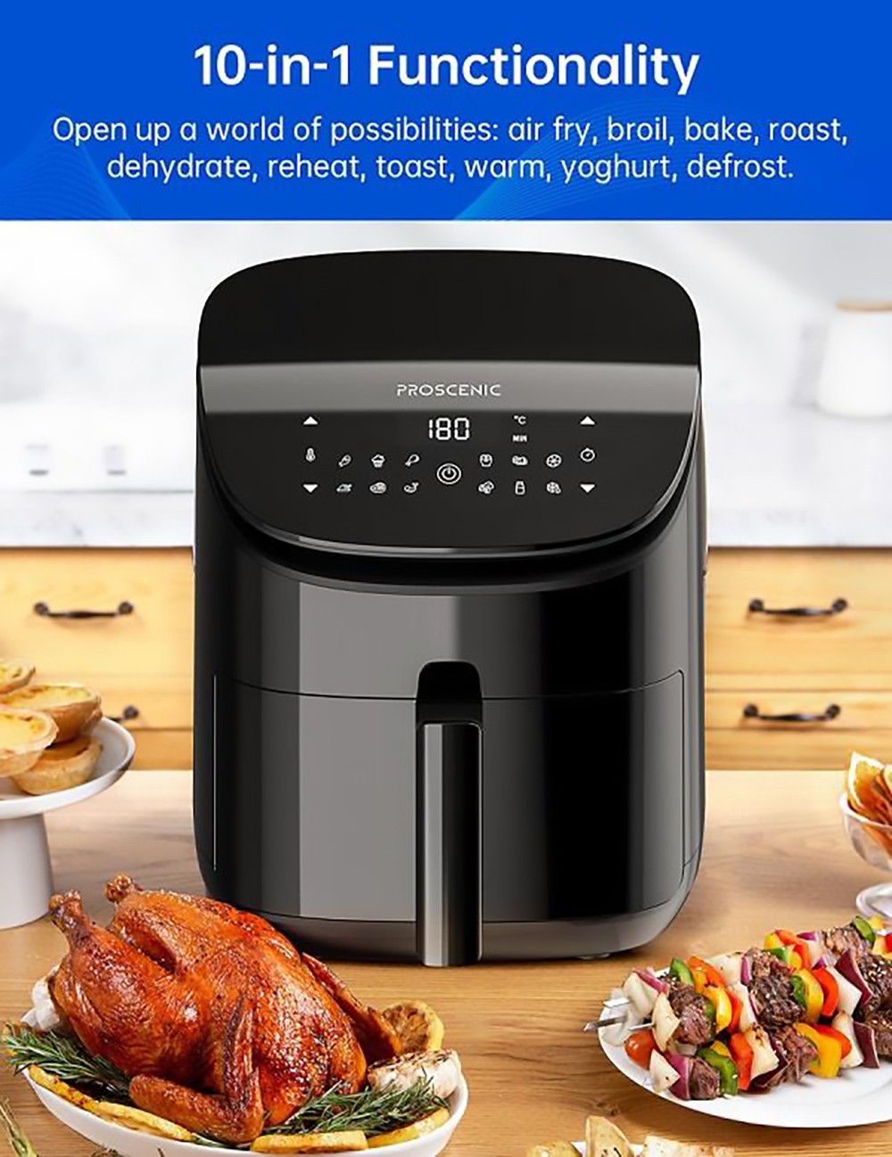 Proscenic T20 1500W Multifunctional Air Fryer EU Plug