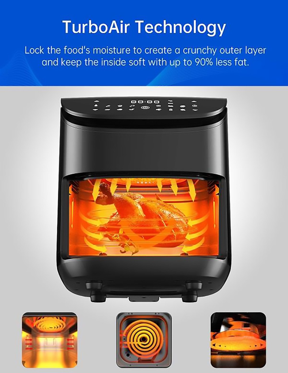 Proscenic T20 1500W Multifunctional Air Fryer EU Plug